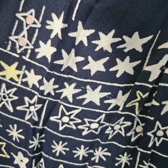 Patterned Navy Skirt - Picture 8 of 8